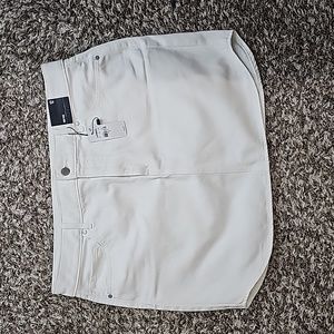 NWT High Waisted White Mini Denim Skirt